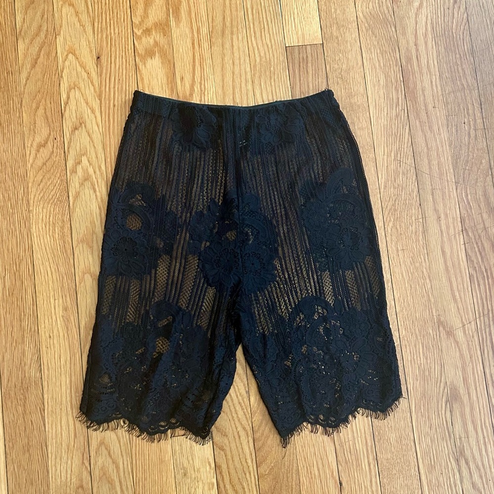Black Lace Bike Shorts